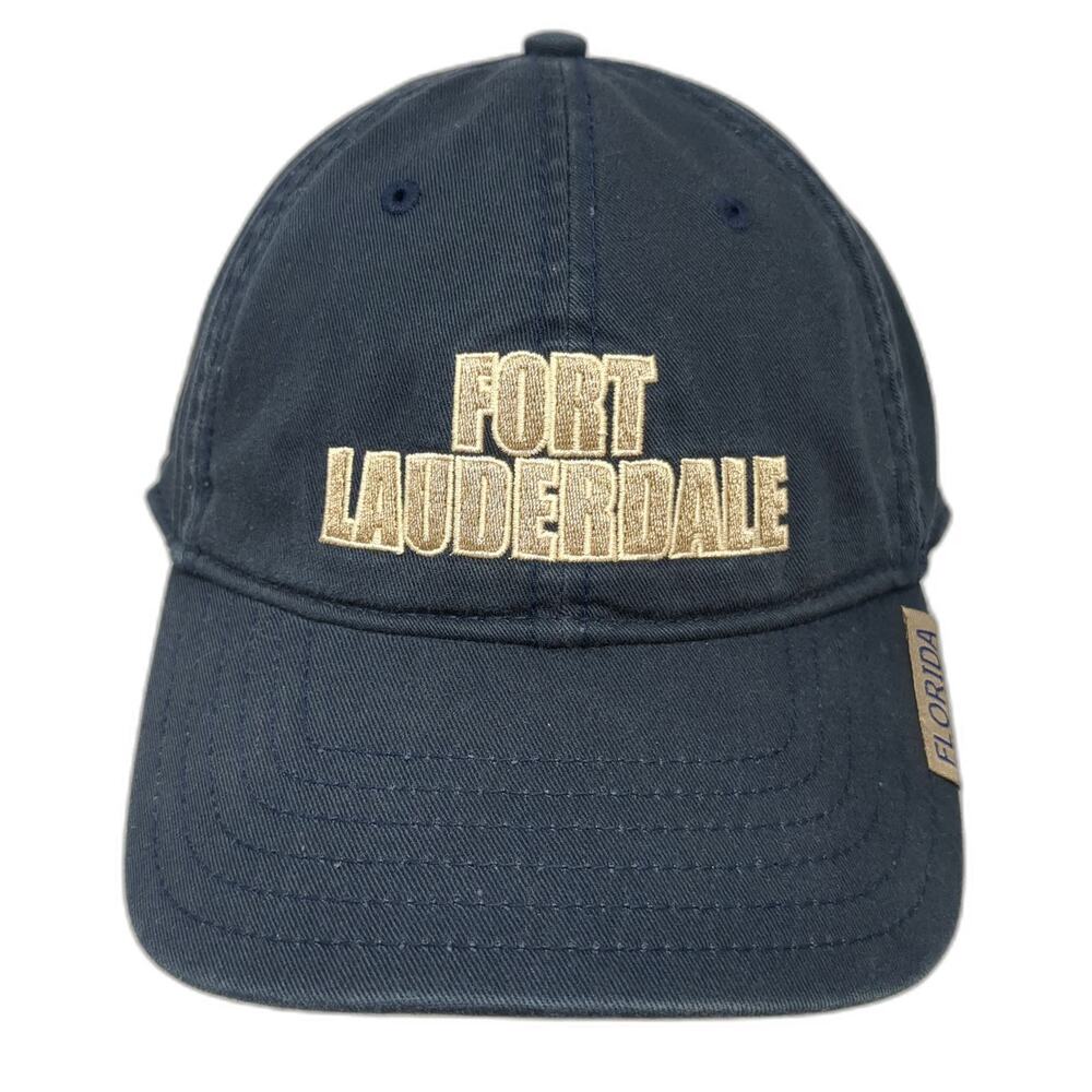 Sherry Baseball Cap Blue One Size Fort Lauderdale Florida Contrast Brim Hat